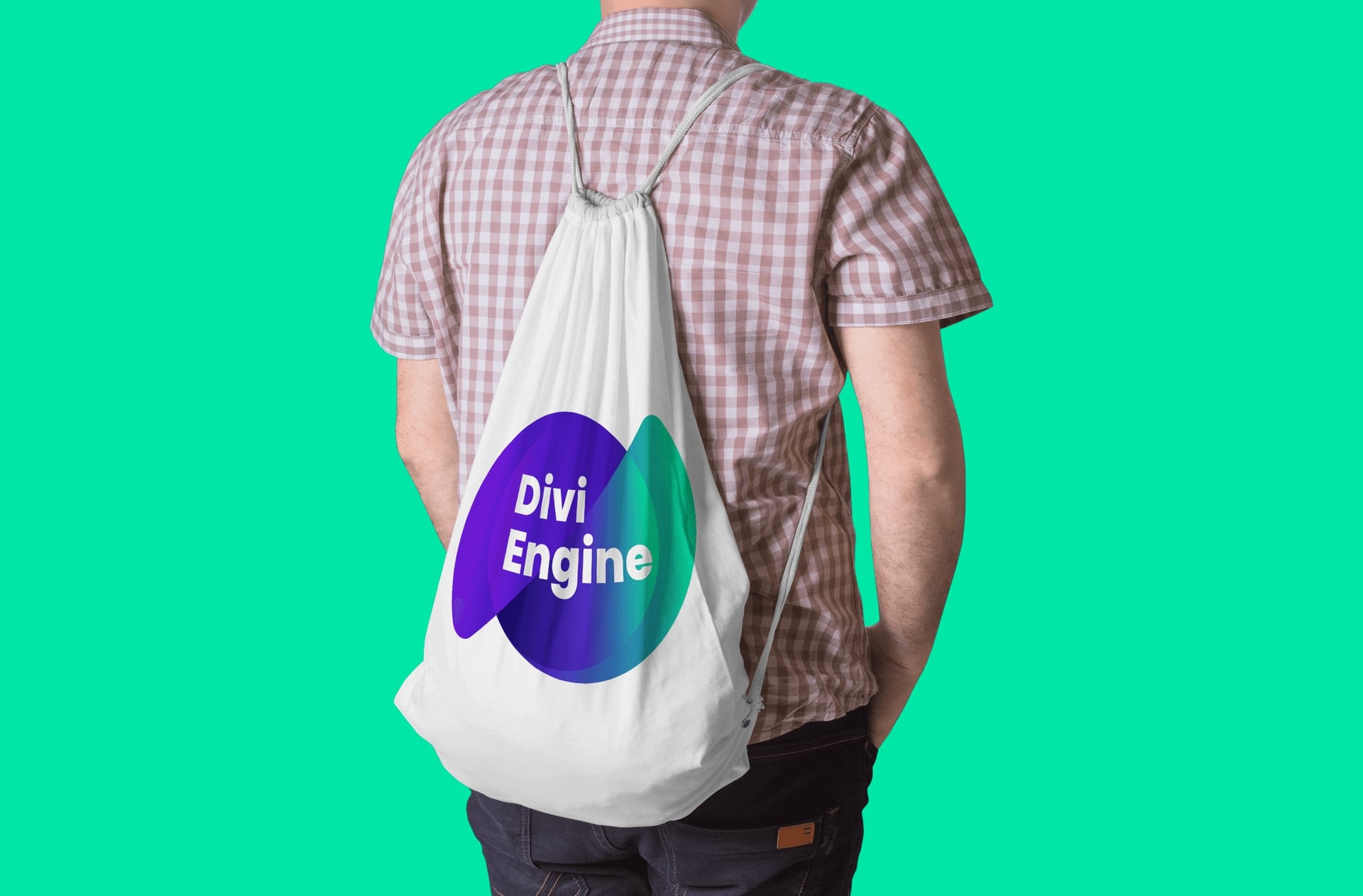 Divi Engine String Bag (Big Logo) - Billede 2